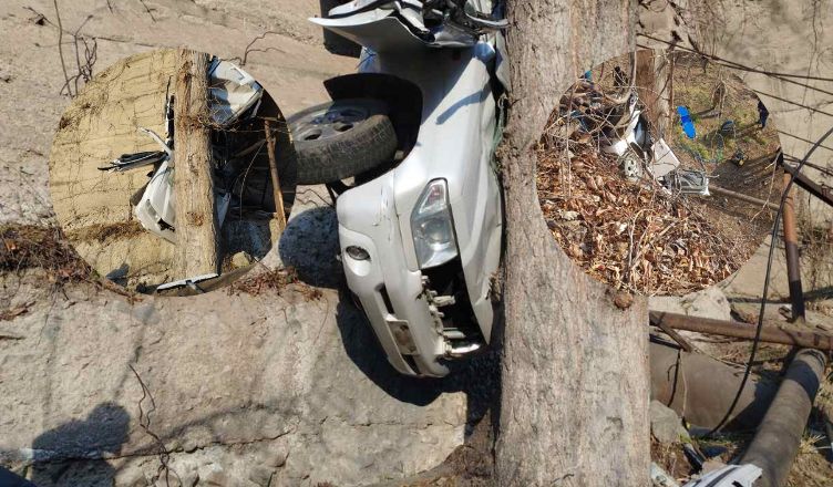 Մեքենան ընկել է ձորը՝ հայտնվելով ծառի և պատի արանքում. կա զոհ